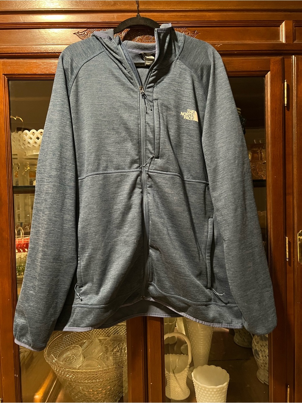 The North Face Men's Slate Blue Full-Zip Hoodie Jacket